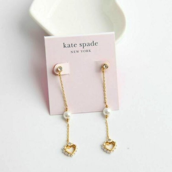 kate spade Jewelry - Kate Spade New York Shinny Pearl Linear Earrings